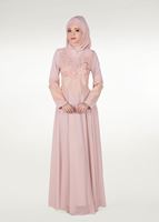 Vêtements hijab POUDRE ROBE DE SOIRÉE BRODÉE 8391