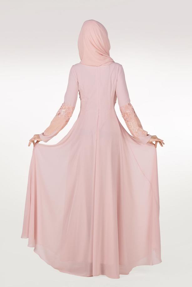 Vêtements hijab  EMBROIDERED EVENING DRESS 8391  - TRENDTESETTÜR