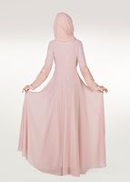 Vêtements hijab POUDRE ROBE DE SOIRÉE BRODÉE 8391