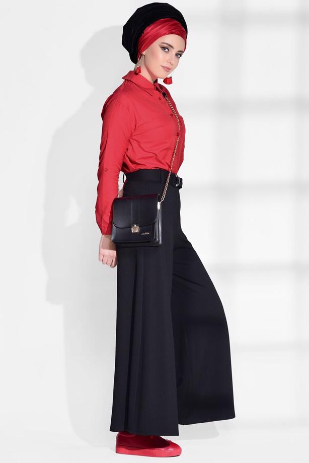 Vêtements hijab  BELTED BOOTH PANTS 068-1  - TRENDTESETTÜR