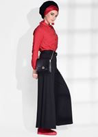 Hijab clothing BLACK BELTED BOOTH PANTS 068-1 