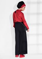 Hijab clothing BLACK BELTED BOOTH PANTS 068-1 