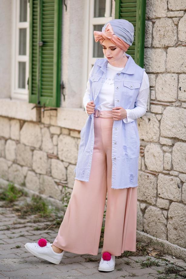 Vêtements hijab  BELTED BOOTH PANTS 068-1  - TRENDTESETTÜR