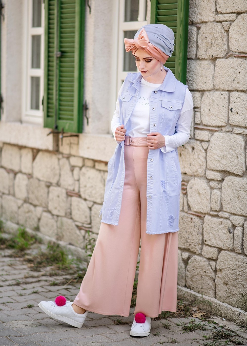 Vêtements hijab ROSE PANTALON DE BOOTH AVEC CEINTURE 068-1