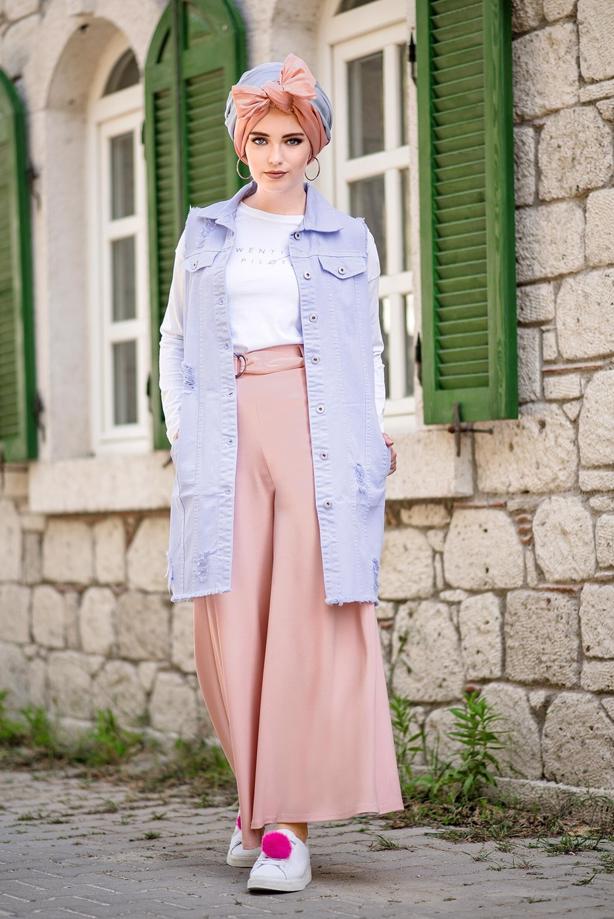 Vêtements hijab  BELTED BOOTH PANTS 068-1  - TRENDTESETTÜR
