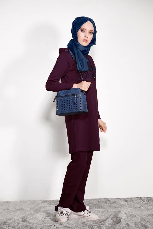 Hijab clothing  HOODED TRACKSUIT SET 10104 - TRENDTESETTÜR