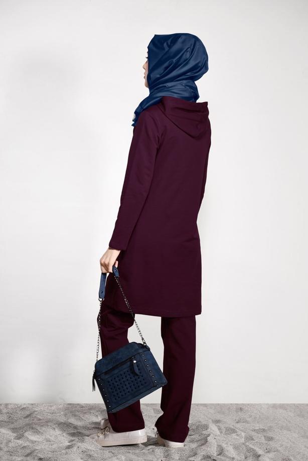 Hijab clothing  HOODED TRACKSUIT SET 10104 - TRENDTESETTÜR