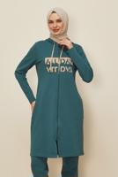 Vêtements hijab BLEU ENSEMBLE SURVÊTEMENT À CAPUCHE 10104