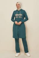 Vêtements hijab BLEU ENSEMBLE SURVÊTEMENT À CAPUCHE 10104