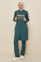 Vêtements hijab BLEU ENSEMBLE SURVÊTEMENT À CAPUCHE 10104