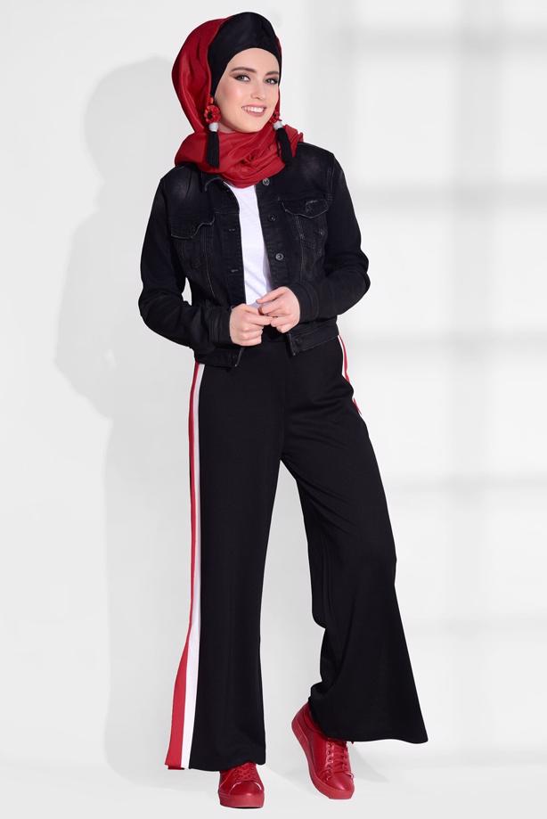 Vêtements hijab  STRIPE DETAIL PANTS 368  - TRENDTESETTÜR