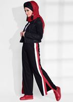 Hijab clothing BLACK STRIPE DETAIL PANTS 368 