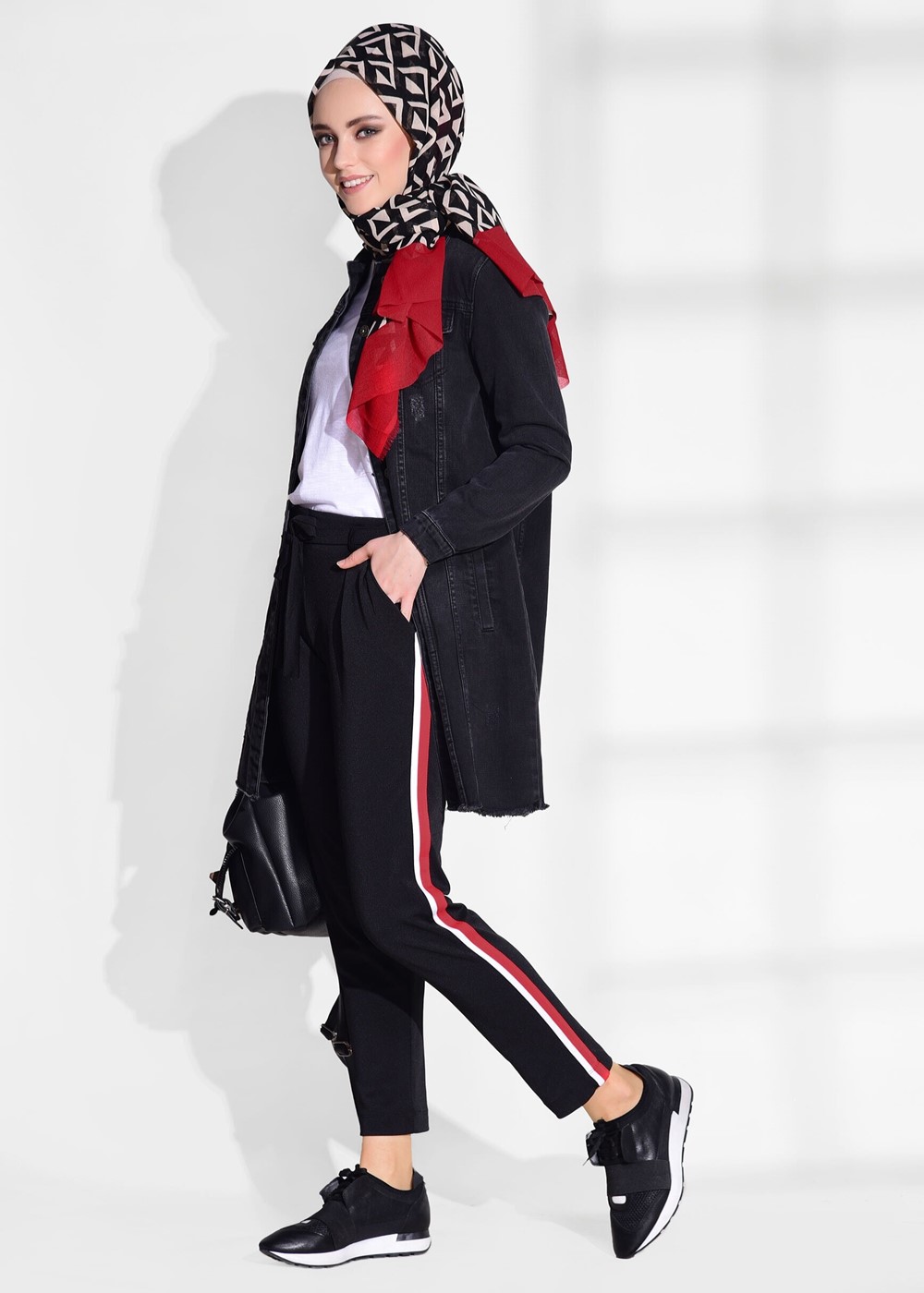 Vêtements hijab NOIR PANTALON SLIM T 506