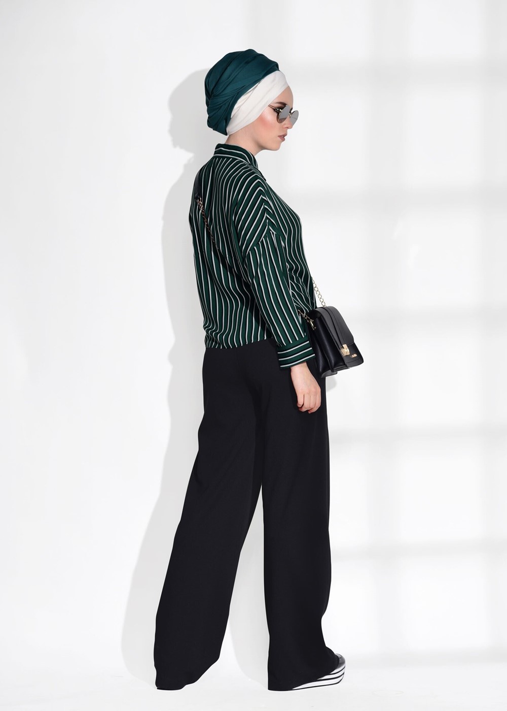 Vêtements hijab NOIR T 514 Bsm-Cep Detaylı Pantolon