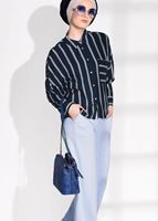 Hijab clothing BLUE T 514 Bsm-Cep Detaylı Pantolon