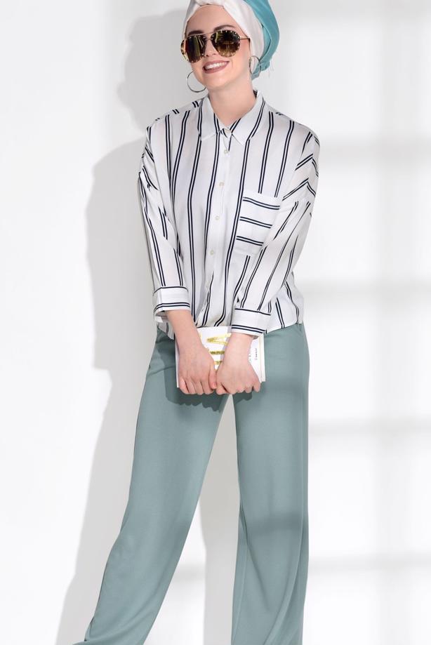 Vêtements hijab  T 514 Bsm-Cep Detaylı Pantolon - TRENDTESETTÜR