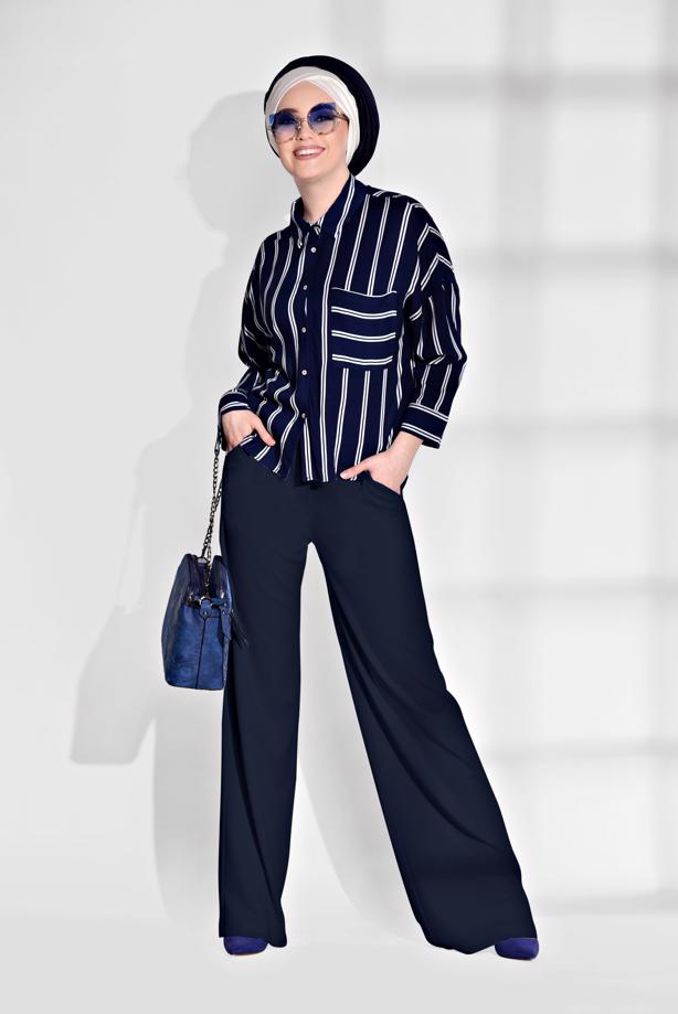 Vêtements hijab  T 514 Bsm-Cep Detaylı Pantolon - TRENDTESETTÜR
