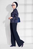 Hijab clothing NAVY BLUE T 514 Bsm-Cep Detaylı Pantolon