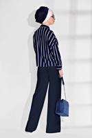 Hijab clothing NAVY BLUE T 514 Bsm-Cep Detaylı Pantolon