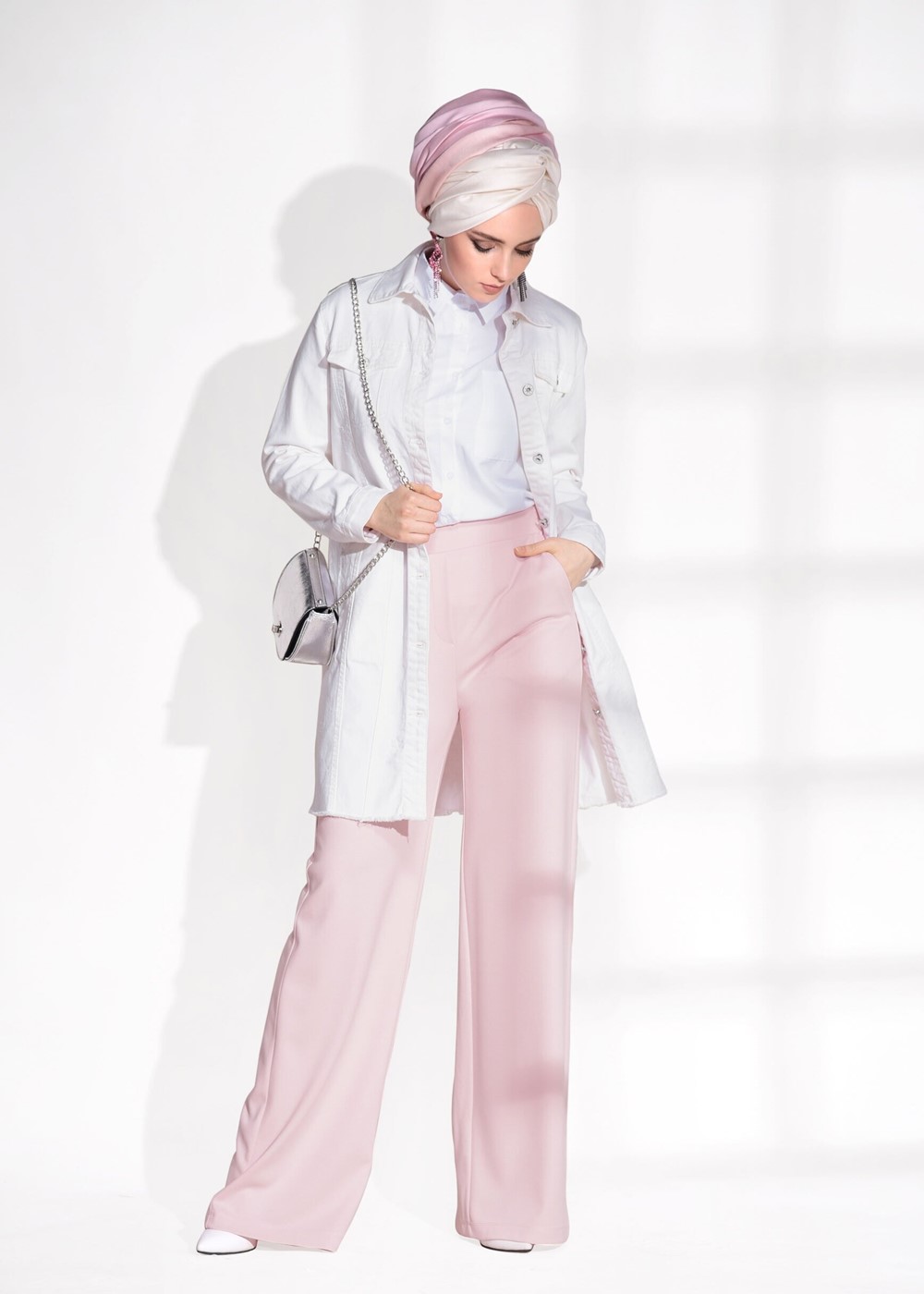 Hijab clothing POWDER T 514 Bsm-Cep Detaylı Pantolon