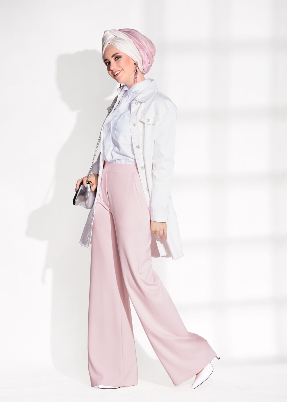 Hijab clothing POWDER T 514 Bsm-Cep Detaylı Pantolon