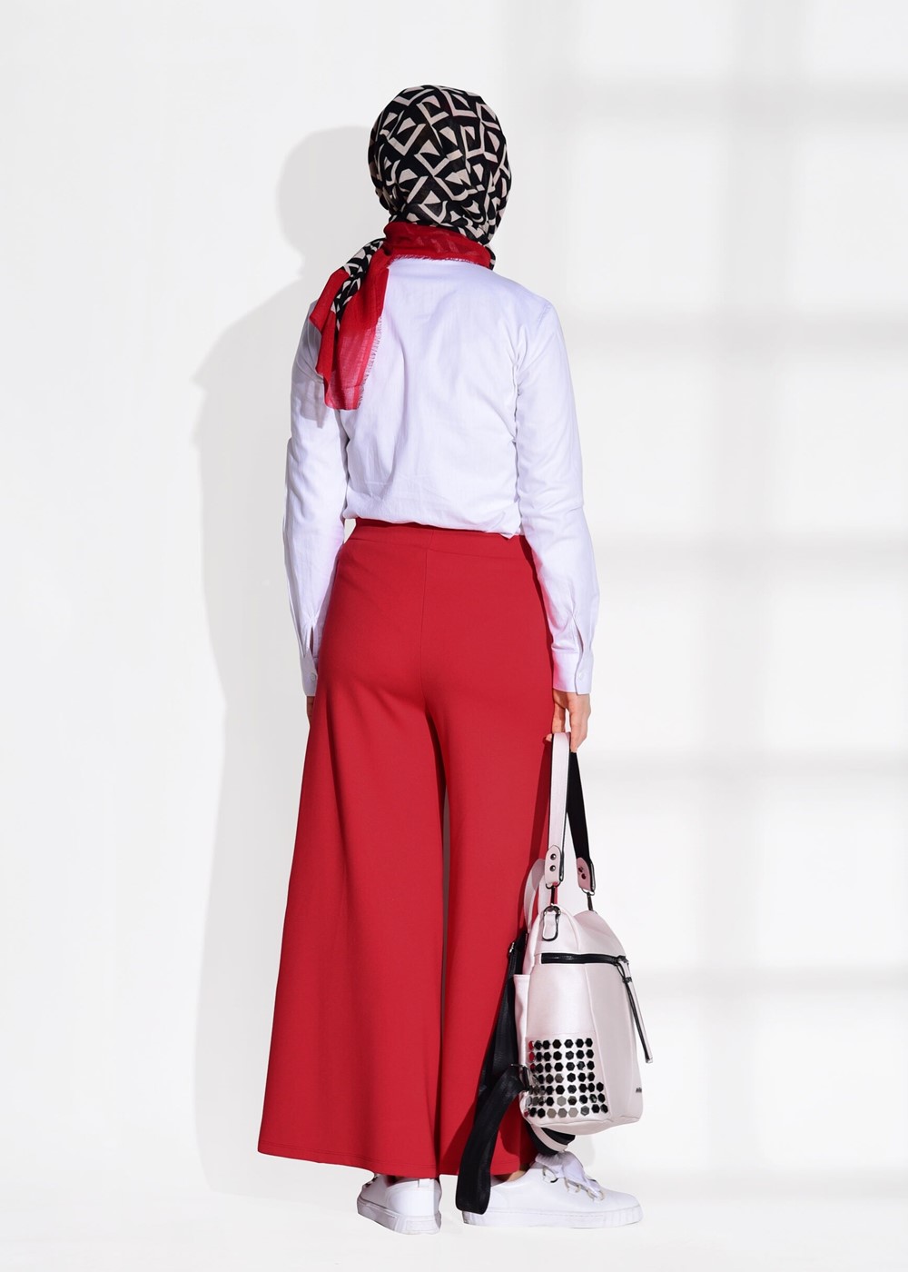 Vêtements hijab ROUGE PANTALON OVERSIZE 652