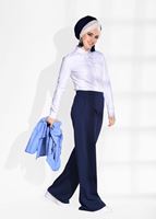 Vêtements hijab BLEU MARINE PANTALON OVERSIZE 652