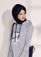 Tesettür giyim GRİ BASKILI CEP DETAYLI EŞOFMAN TAKIMI 0708 