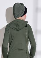 Tesettür giyim HAKİ BASKILI CEP DETAYLI EŞOFMAN TAKIMI 0708 