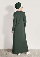 Hijab clothing KHAKI STRIPED TRACKSUIT DRESS 0918 