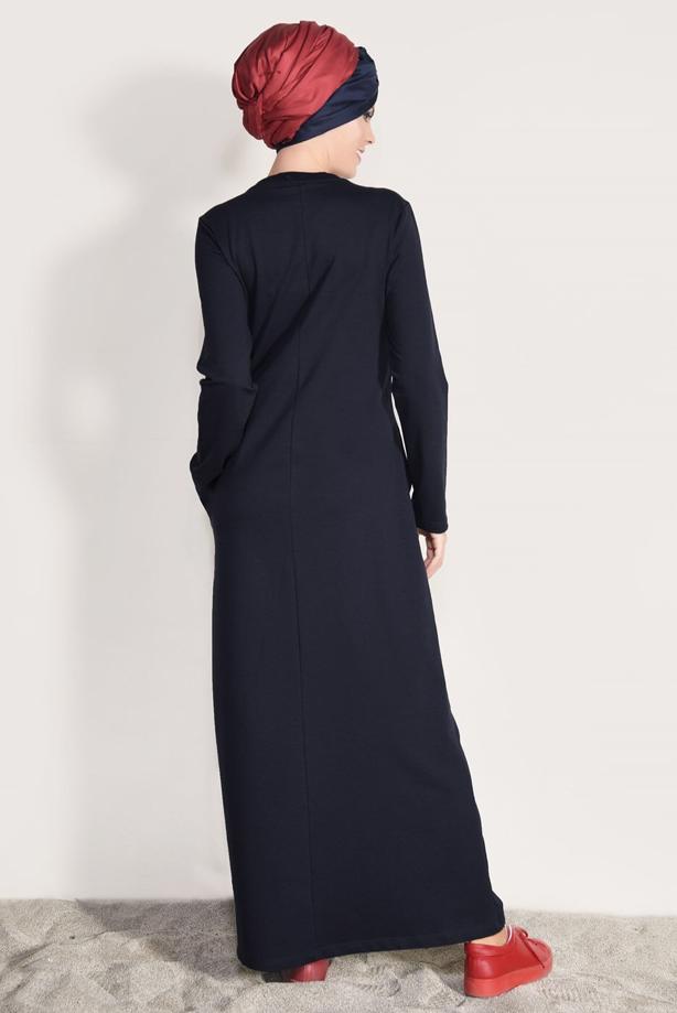 Vêtements hijab  STRIPED TRACKSUIT DRESS 0918  - TRENDTESETTÜR