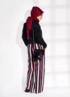 Hijab clothing CLARET RED STRIPED PANTS T 962 
