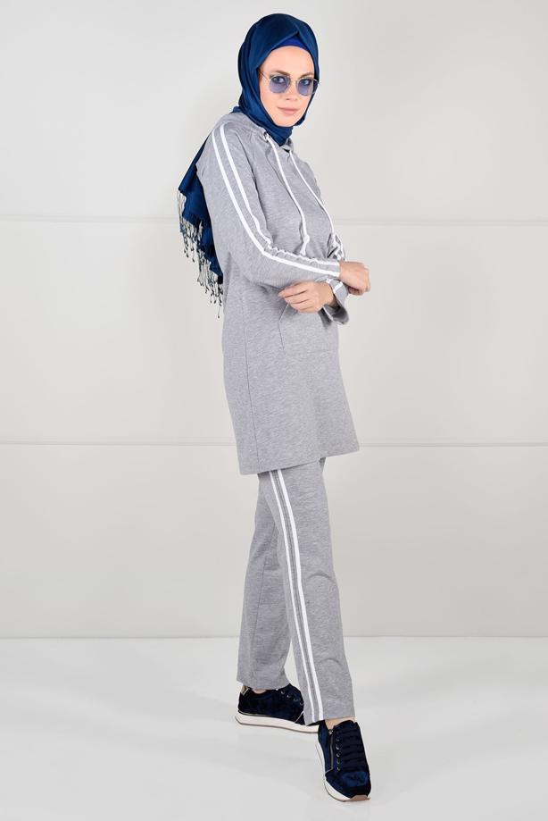 Vêtements hijab GRIS  Pantalon de Survêtement T 1500  - TRENDTESETTÜR