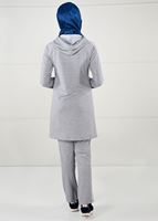 Vêtements hijab GRIS  Pantalon de Survêtement T 1500 
