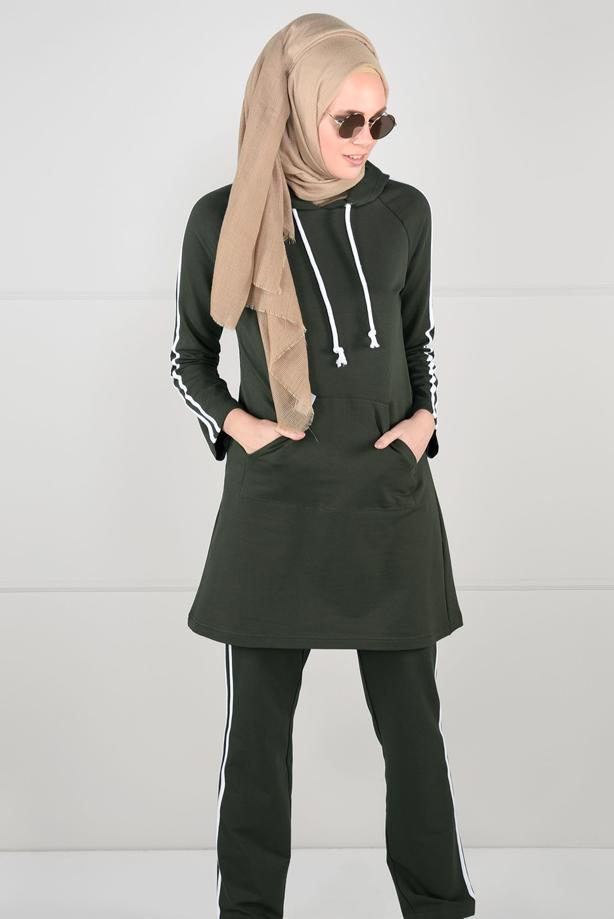Vêtements hijab KAKI  Pantalon de Survêtement T 1500  - TRENDTESETTÜR