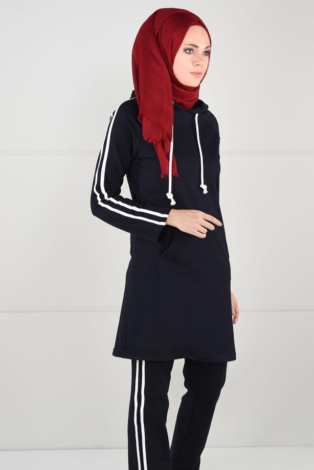 Vêtements hijab BLEU MARINE  Pantalon de Survêtement T 1500  - TRENDTESETTÜR