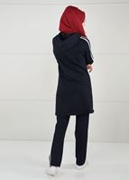 Tesettür giyim LACİVERT YANLARI ŞERİT DETAYLI EŞOFMAN ALTI 1500