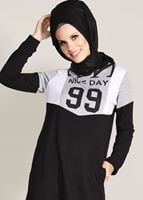 Vêtements hijab NOIR ENSEMBLE SURVÊTEMENT DÉTAIL POCHE 1918