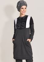 Vêtements hijab GRIS ENSEMBLE SURVÊTEMENT DÉTAIL POCHE 1918