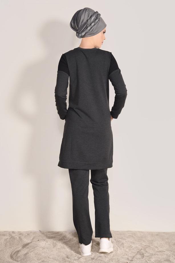 Vêtements hijab  POCKET DETAIL TRACKSUIT SET 1918  - TRENDTESETTÜR