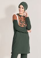 Tesettür giyim HAKİ CEP DETAYLI EŞOFMAN TAKIM 1918 