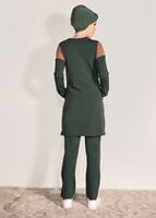 Tesettür giyim HAKİ CEP DETAYLI EŞOFMAN TAKIM 1918 