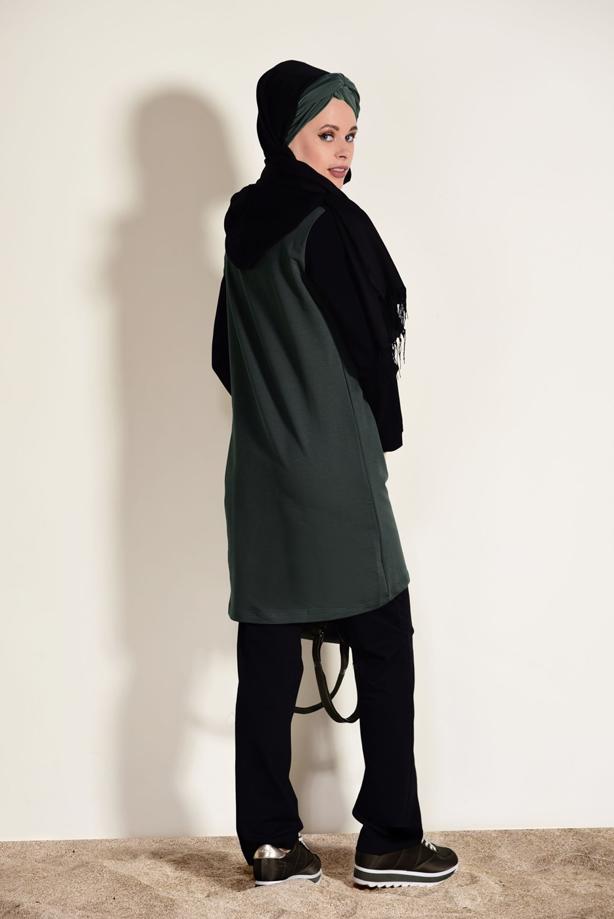 Vêtements hijab  HOODED POCKET DETAIL TRACKSUIT SET 3518  - TRENDTESETTÜR