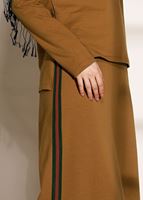 Vêtements hijab ORANGE SURVÊTEMENT JUPE DÉTAILLÉE À BANDES 3708