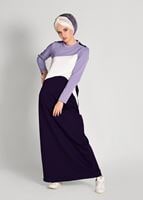 Hijab clothing PURPLE Sport Cut Tracksuit Dress T 5128