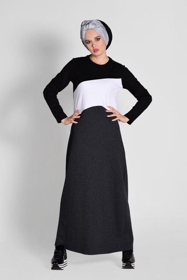 Vêtements hijab  Sport Cut Tracksuit Dress T 5128 - TRENDTESETTÜR