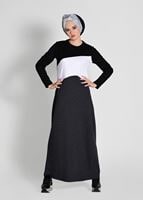 Vêtements hijab GRIS Robe Survêtement T 5128 