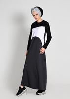 Hijab clothing GREY Sport Cut Tracksuit Dress T 5128