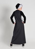 Vêtements hijab GRIS Robe Survêtement T 5128 