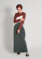 Vêtements hijab KAKI Robe Survêtement T 5128 